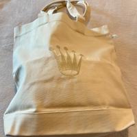 Rolex Borsa Con Logo In Cotone Beige Nuova