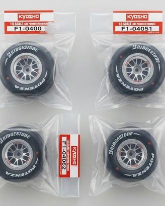 Ruote Kyosho 1:8 F1 Ferrari F2004 Nuove Mai Usate