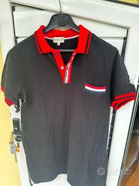 Polo moncler nera e rosso maschile