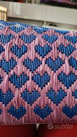 borsa lilla e blu tema San valentino 