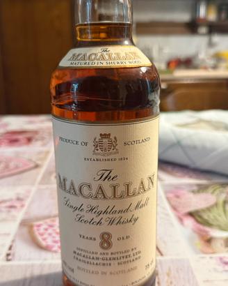 The macallan  8 anni  single highland malt whisky
