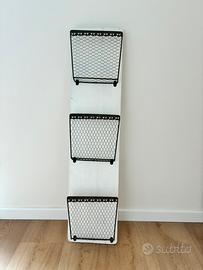 Portariviste Parete Shabby Legno e Metallo