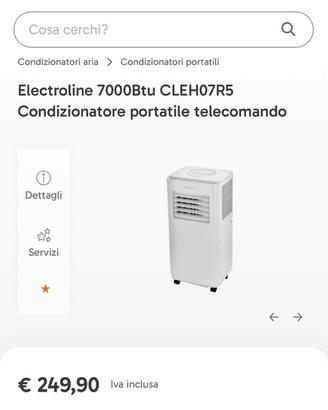 Condizionatore d'aria portatile electroline