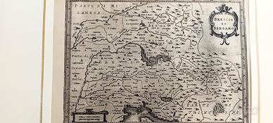 antica mappa di Bergamo e Brescia rarissima 