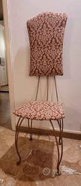 Rara Sedia Alta Stile Chiavari in Ferro color rame