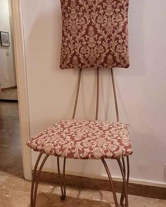 Rara Sedia Alta Stile Chiavari in Ferro color rame