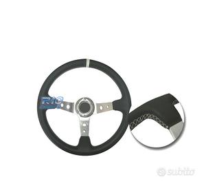 VOLANTE INVERTITO IN PELLE SINTETICA NERA CON BRAC