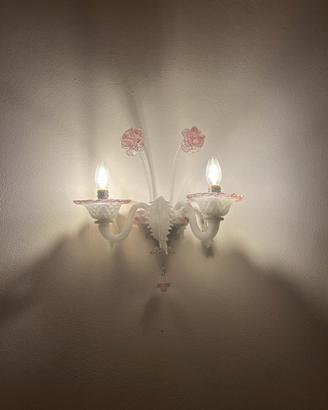 Lampada da muro in vetro di Murano  (2 pezzi)