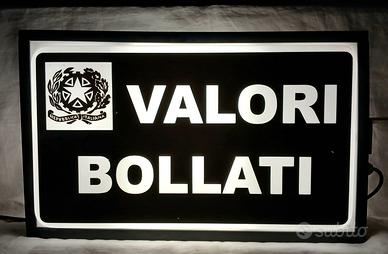 Insegna Luminosa Valori Bollati bifacciale 