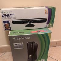 xbox 360 250GB + kinect + giochi + accessori