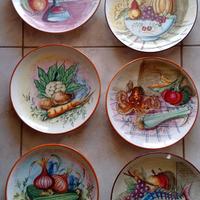 Set 8 Piatti in Ceramica - Decori Artigianali