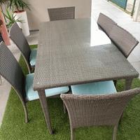 tavolo e sedie da giardino 