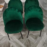 Set sedie velluto nuove