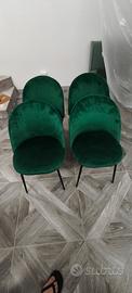 Set sedie velluto nuove