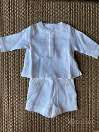 Completino con pantaloncini bianco Jacadi 3 mesi