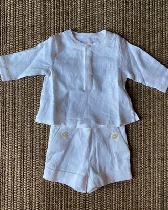 Completino con pantaloncini bianco Jacadi 3 mesi