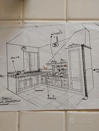 cucina con elettrodomestici a incasso  inclusi