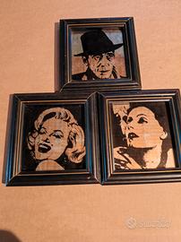 specchietti con volti famosi 