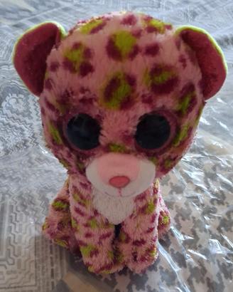 peluche Leopardo Lainey Ty Beanie rosa verde