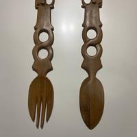 Set posate da insalata africane vintage