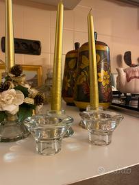 Set di portacandele e candele