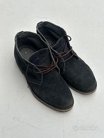 Stivaletti polacchine blu scure Zara uomo