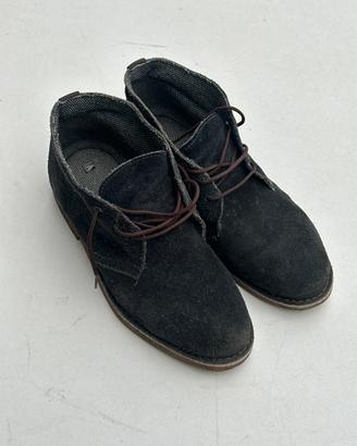 Stivaletti polacchine blu scure Zara uomo
