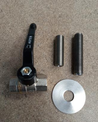 N.05 valvola rubinetto leva 1/4 F/F con adattatore