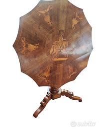 Tavolo dodecagonale intarsiato Rolo XIX secolo