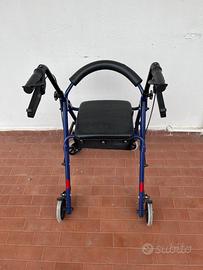 Deambulatore pieghevole 4 ruote