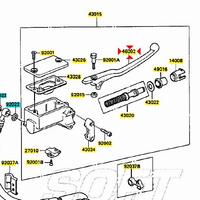 Leva freno ant Kawasaki KLR 250 460921114