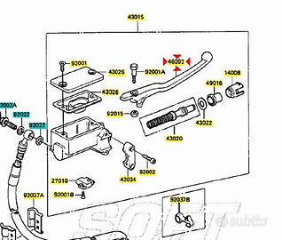 Leva freno ant Kawasaki KLR 250 460921114