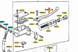 Leva freno ant Kawasaki KLR 250 460921114
