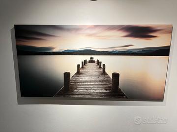 Quadro Tramonto sul pontile 120 x 60 cm