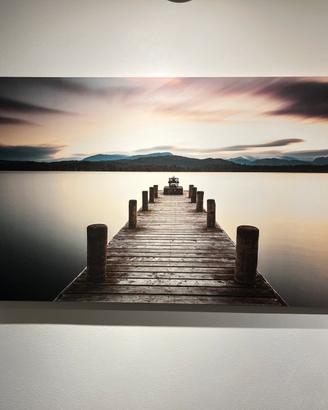 Quadro Tramonto sul pontile 120 x 60 cm