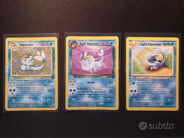 Lotto 3 carte Vaporeon 