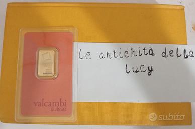 lingottino oro VALCAMBI 5 grammi lingotto oro