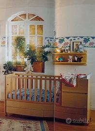 Lettino MIBB in legno con fasciatoio, fino 6 anni 