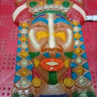 Maschera da parete in terracotta  anni 70