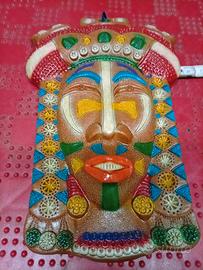 Maschera da parete in terracotta  anni 70