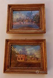 2 Dipinti olio su rame 