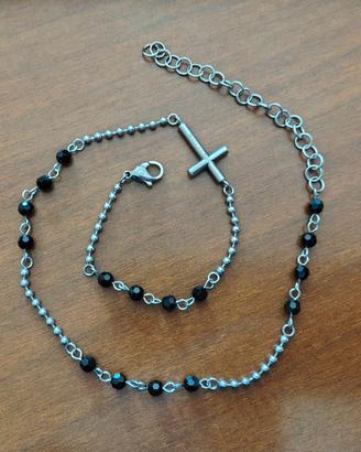 Bracciale collana Sector con croce (rosario)