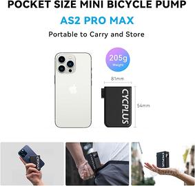 Pompa Elettrica Per Bici Tiny E-Pump - Portatile - 120 PSI MAX - Per Valvole Schrader E Presta - Foto 4