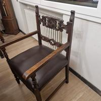 Poltrona Rinascimentale a Fratina Legno Massello