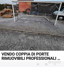 COPPIA PORTE DA CALCIO A 7 PROFESSIONALI  