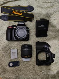 Nikon D3400 + obiettivo 18-55mm + zoom 55-200mm