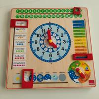 Orologio e calendario perpetuo in legno