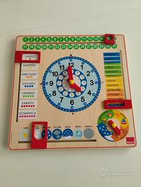 Orologio e calendario perpetuo in legno