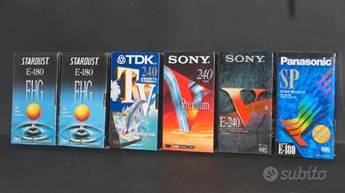 6 videocassette VHS SONY PANASONIC TDK STARDUST