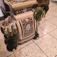 l'elefante è in ceramica portafortuna